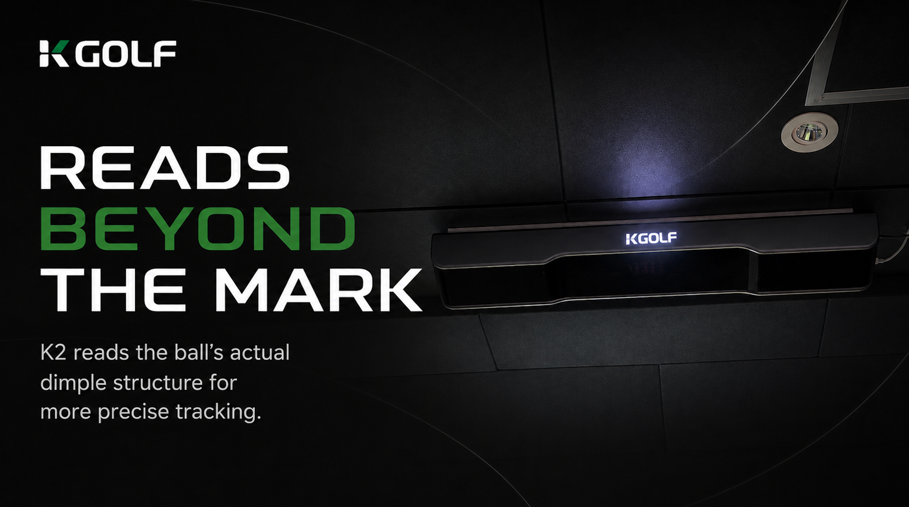 K-GOLF K2 Sensor reads the golf ball’s dimple structure